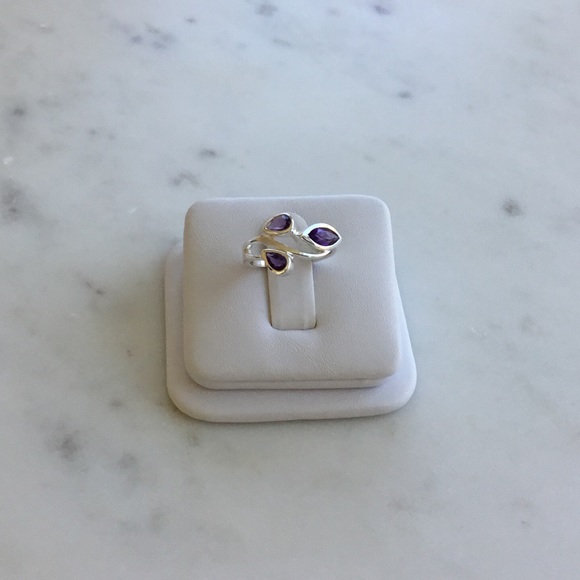 Genuine Amethyst .925 Sterling Silver Ring - Picture 12 of 16